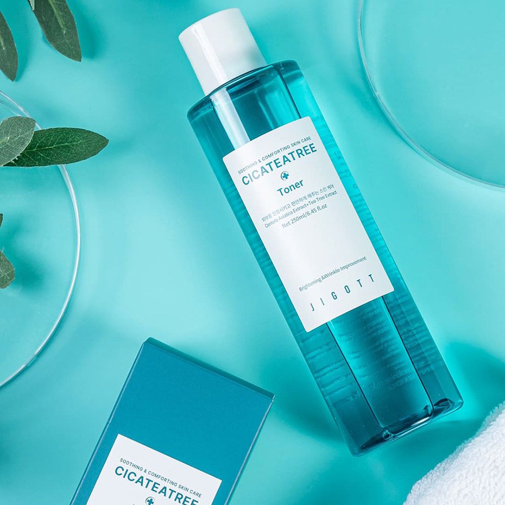 JIGOTT Cica Tea Tree Toner 250ml Calming Soothing Pore Care Brightening Anti Wrinkle K Beauty _ Made in Korea